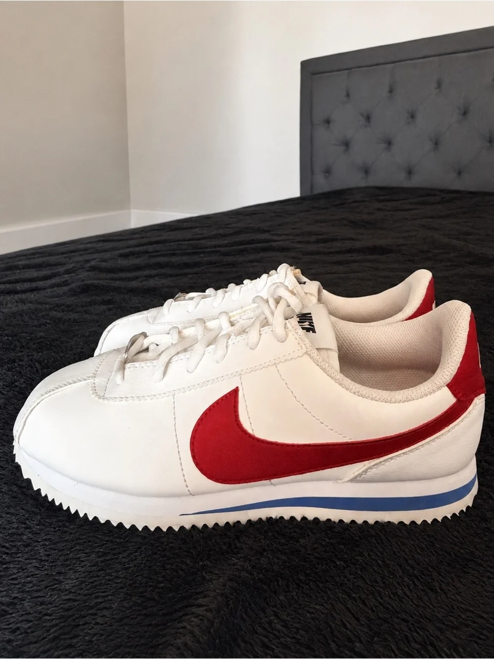 Nike Cortez Sneakers Forrest Gump Big Kids White Red Sz 7Y Classic Retro Lace Up